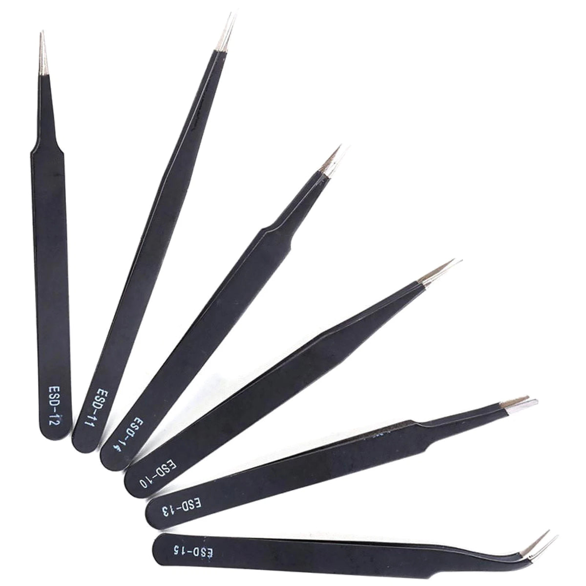 ESD 10-15 Stainless Steel Tweezers for Precision Work