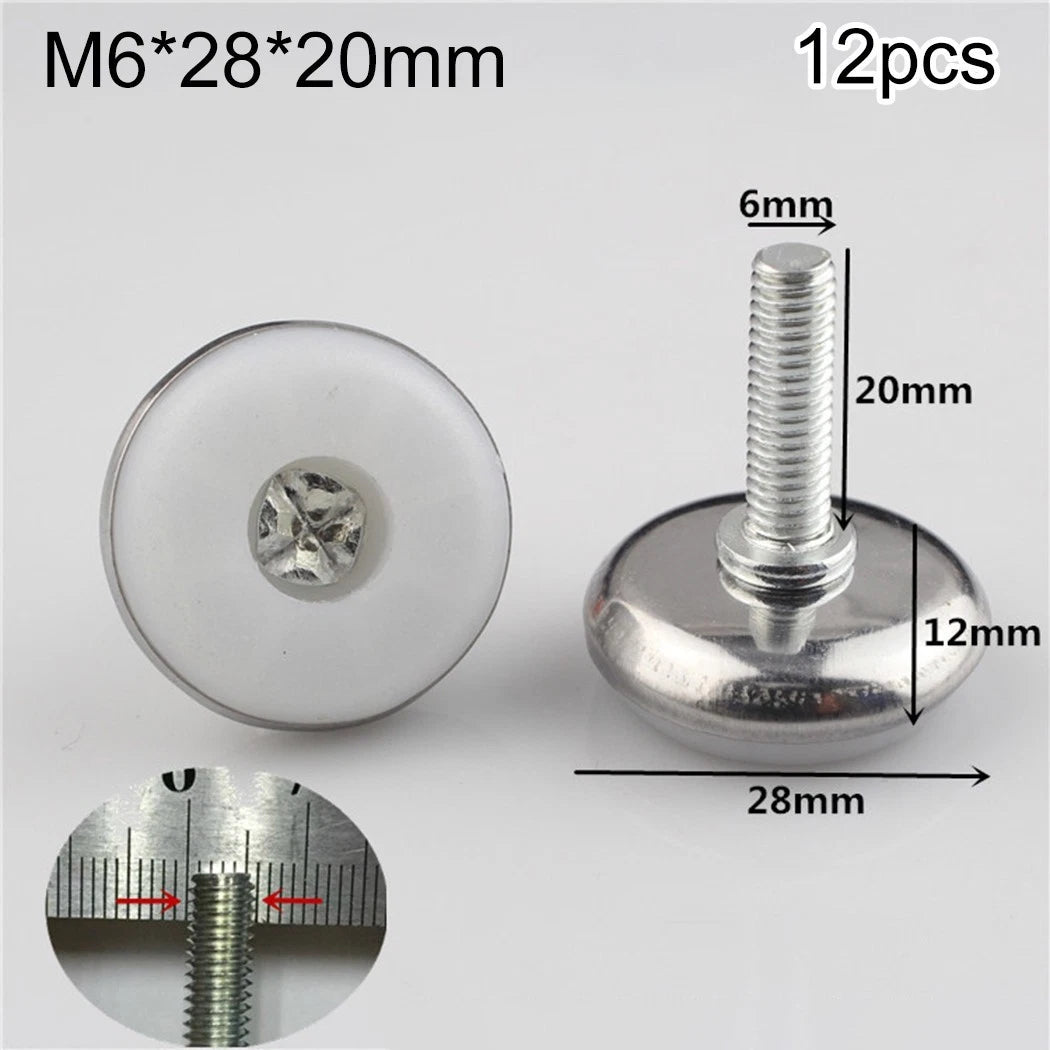 12PCS Adjustable Leveling Feet for Cabinet Furniture