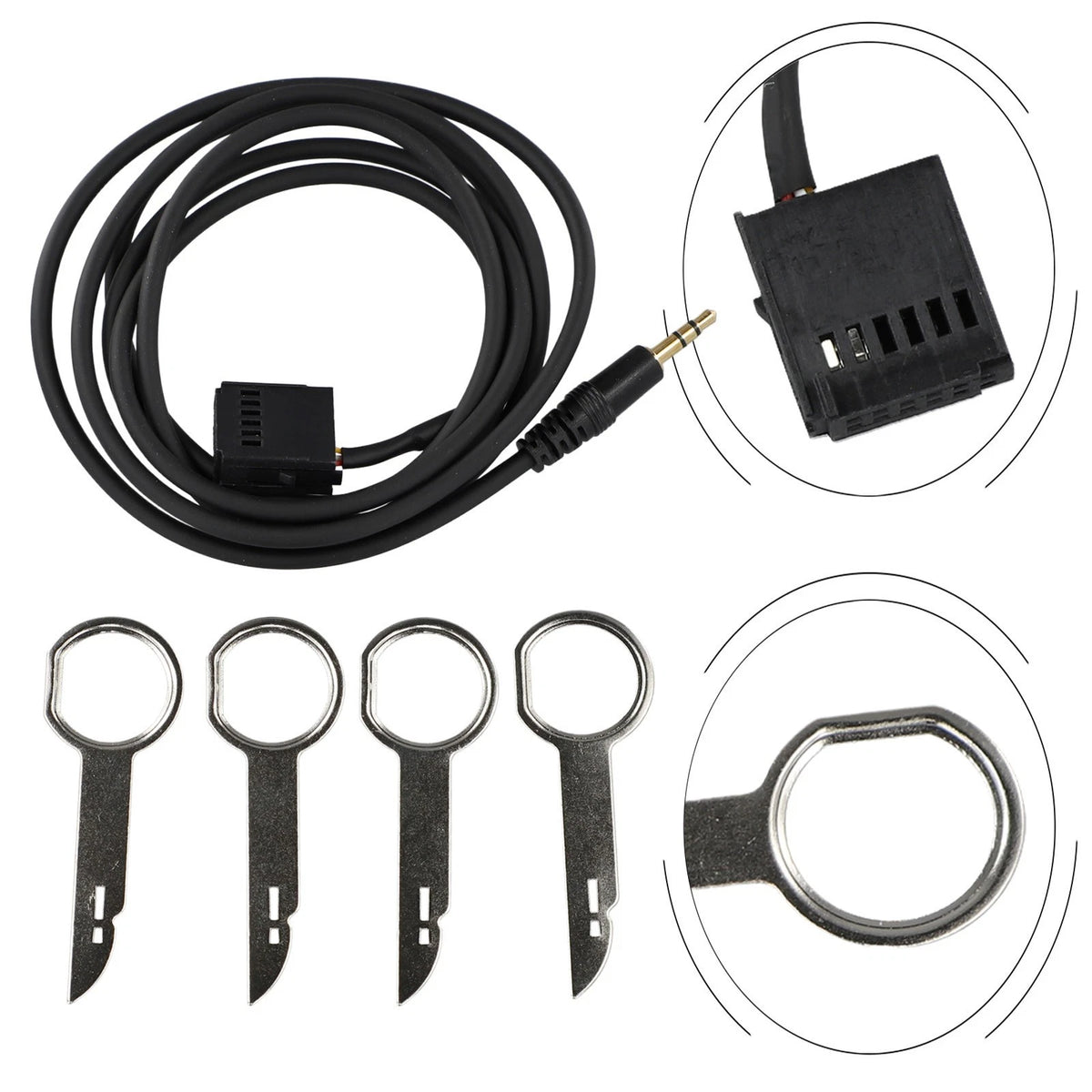 Audio Input Cable Adapter for Ford Factory Fitted CD/Radio Head Units