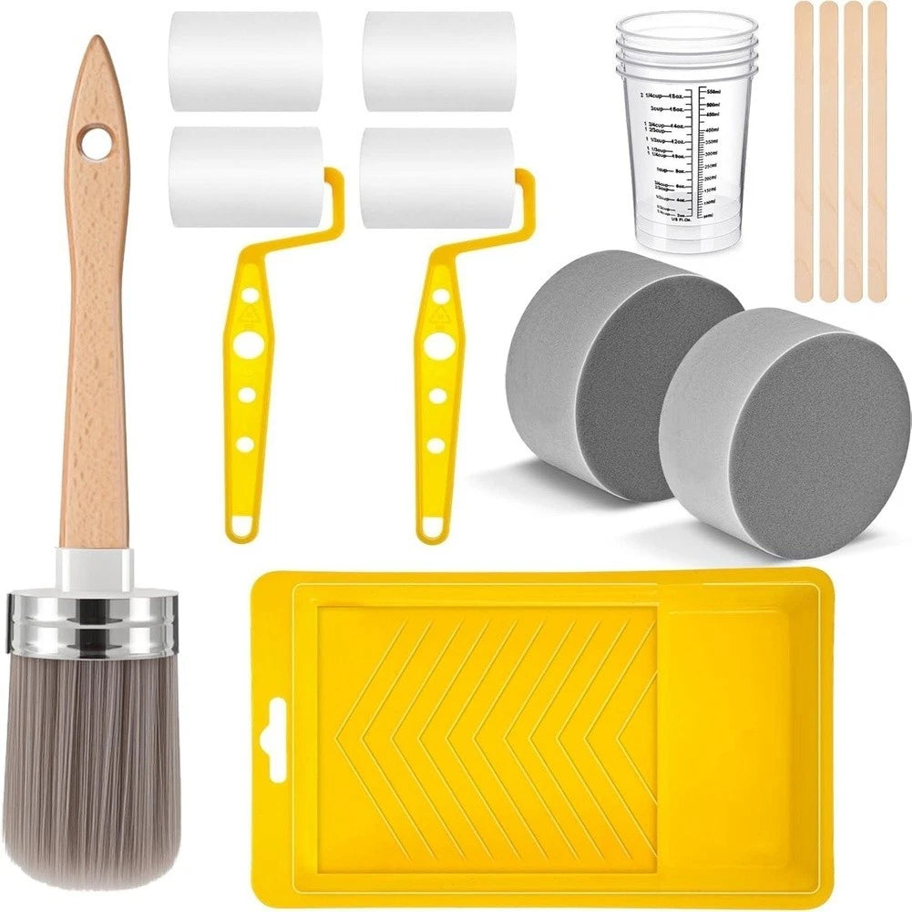 18-Piece Paint Brush Set for Cabinets and Furniture