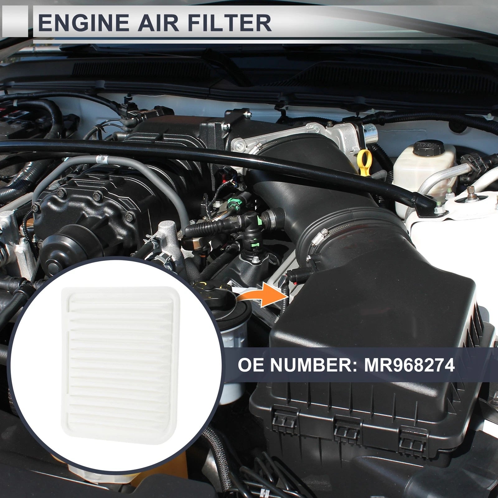 Engine Air Filter Replacement for Mitsubishi Outlander 2.4L 3.0L (2014–2020)