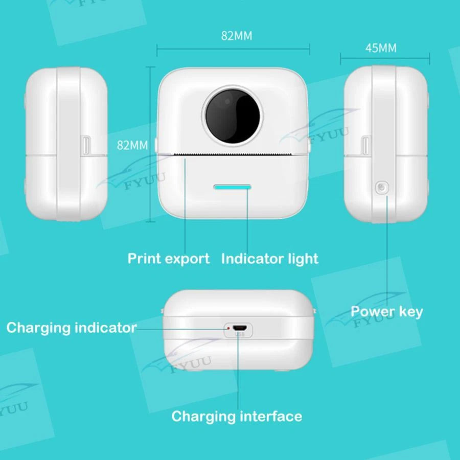 Wireless Bluetooth Mini Photo Printer for Android & iOS (2015–2023)