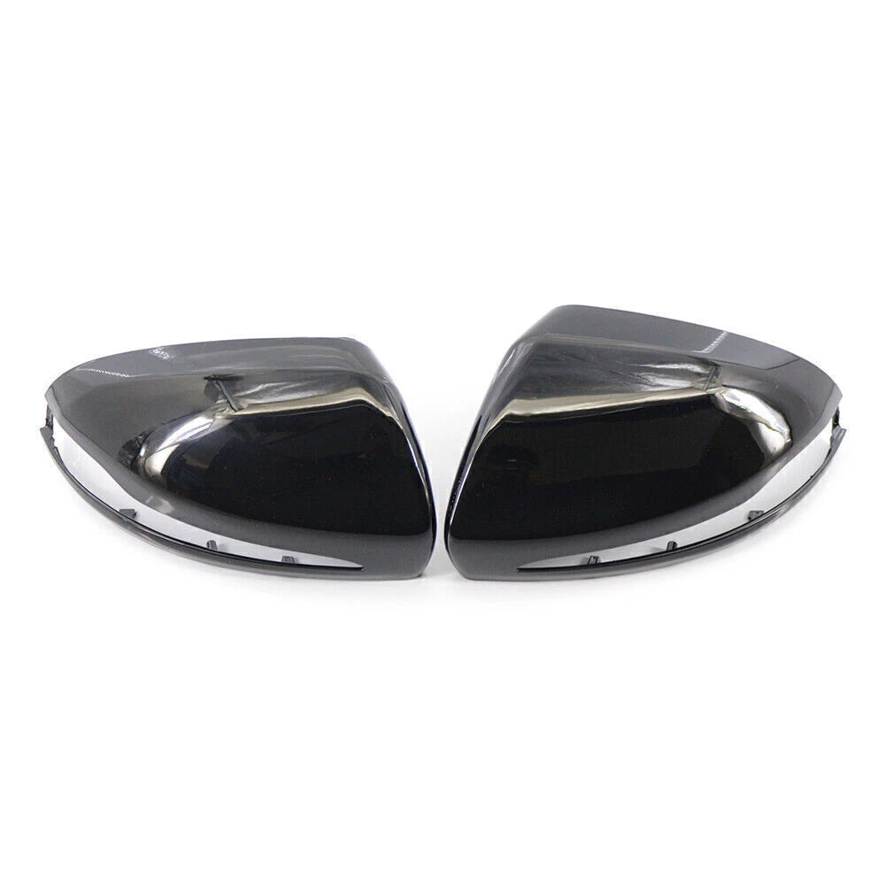 Pair Rearview Mirror Housing For Mercedes-Benz C E S CLS GLC Class Gloss Black
