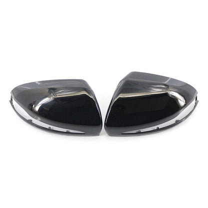 Pair Rearview Mirror Housing For Mercedes-Benz C E S CLS GLC Class Gloss Black