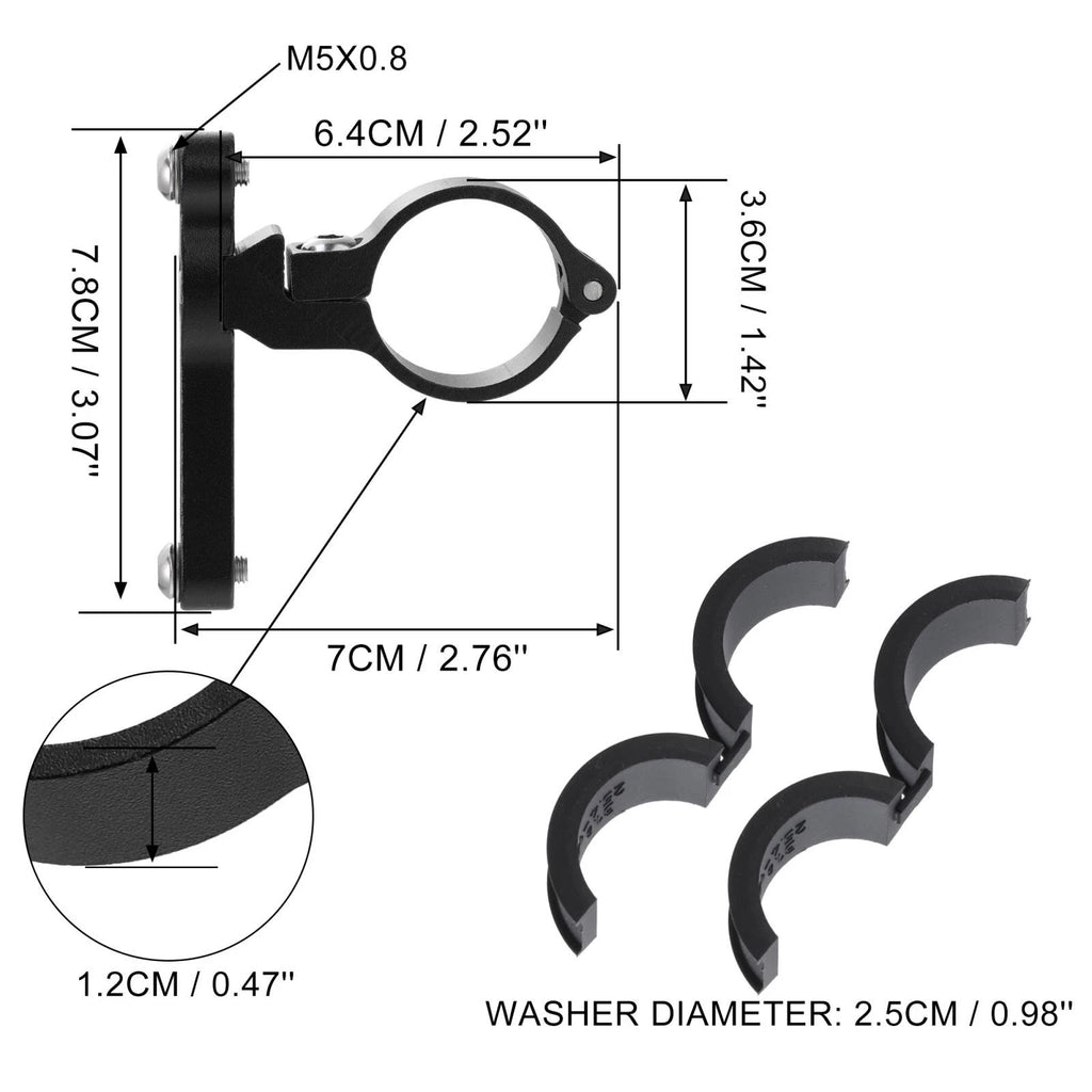 Water Bottle Cage Holder Adapter for Bicycle MTB Kettle Rack Mount Black