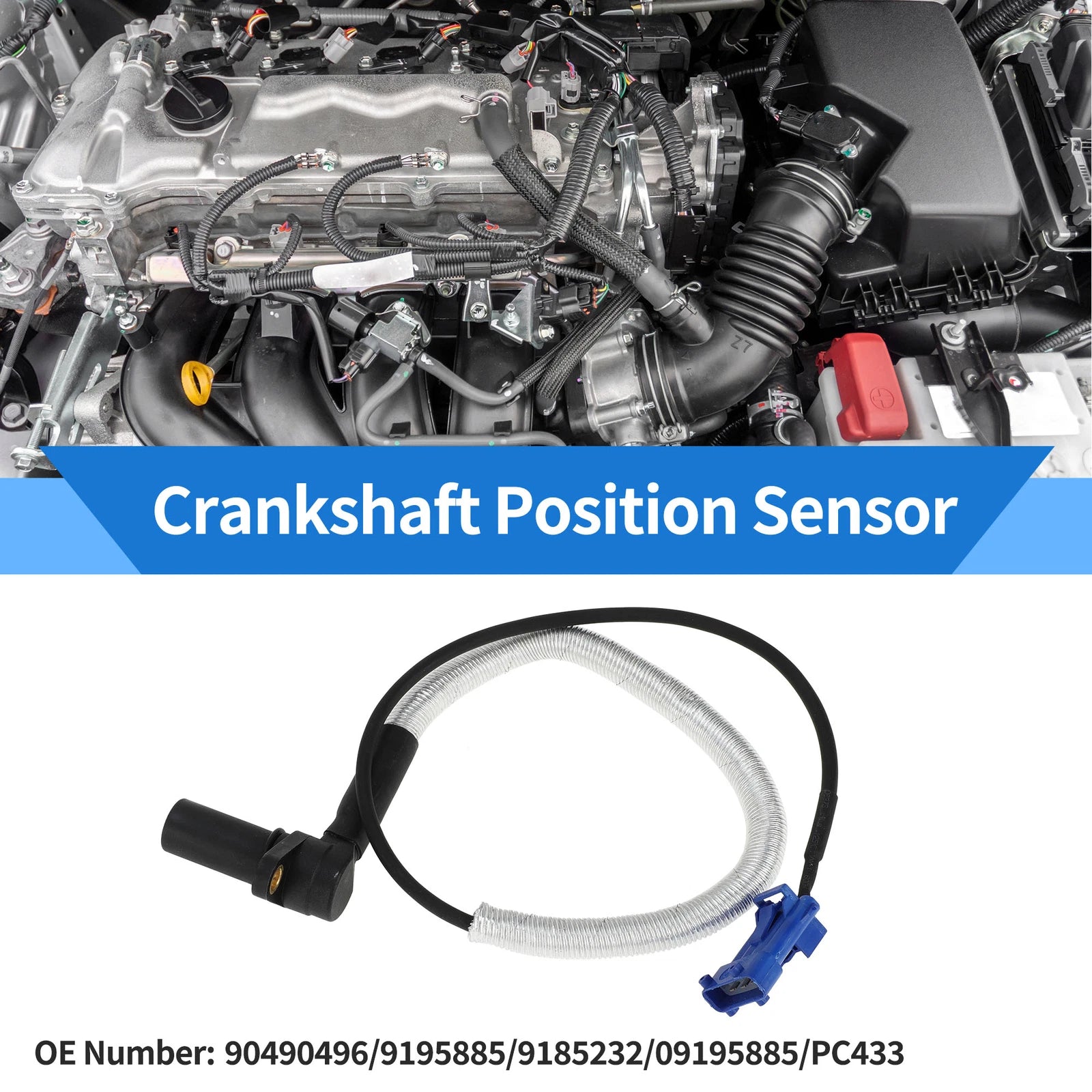 Crankshaft Position Sensor for Saab 9-5 (1998–2005) No. 90490496