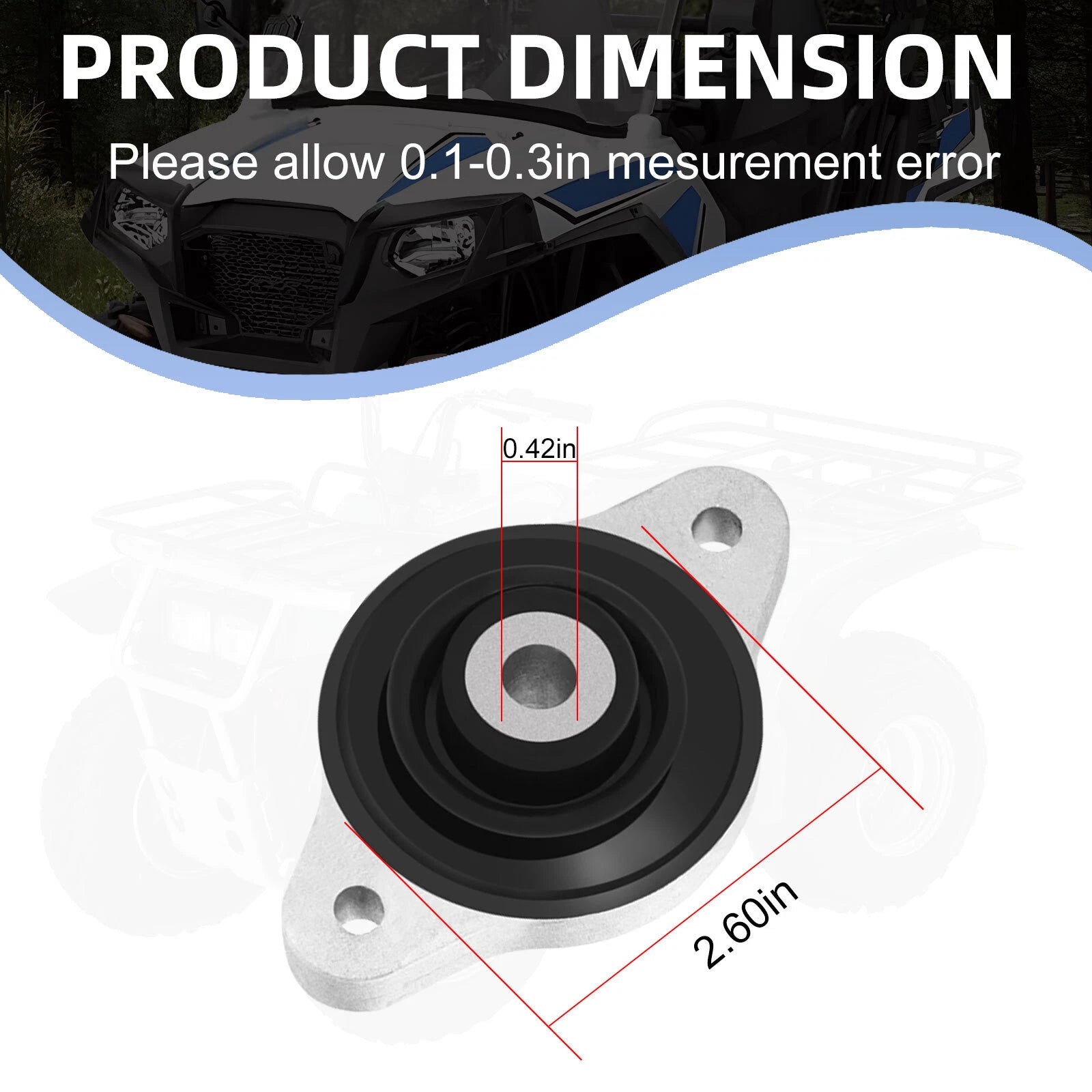 3 Rear Differential Mount Transmission Bracket for Polaris RZR 800/4/S (2010–2014)