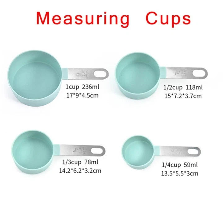 Set of 4 Stainless Steel Measuring Tools