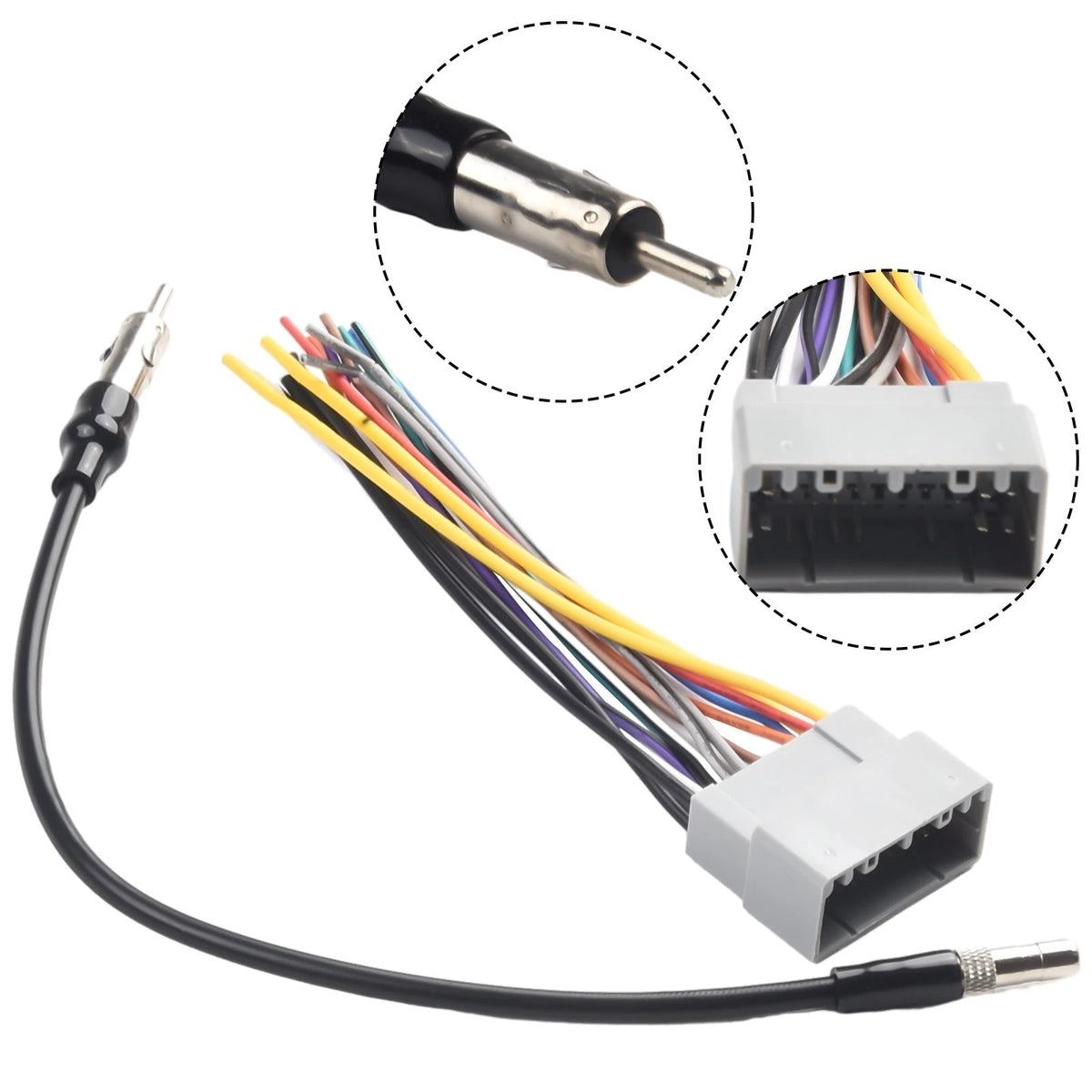 Wire Harness & Antenna Adapter Kit for Chrysler Dodge Vehicles
