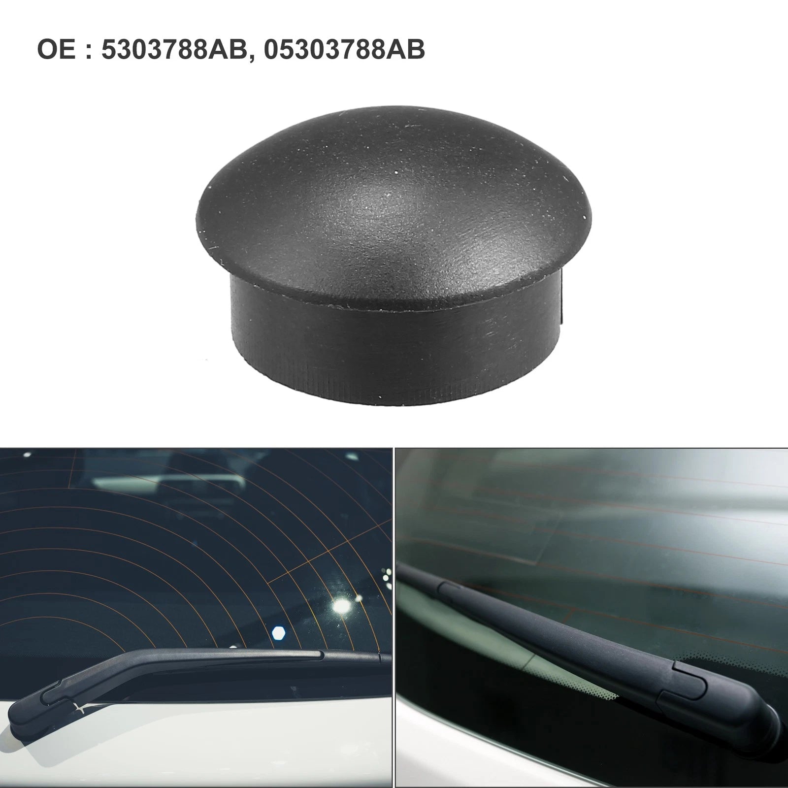 Rear Windshield Wiper Arm Nut Cover Cap Replacement for Jeep Compass (2007–2017)
