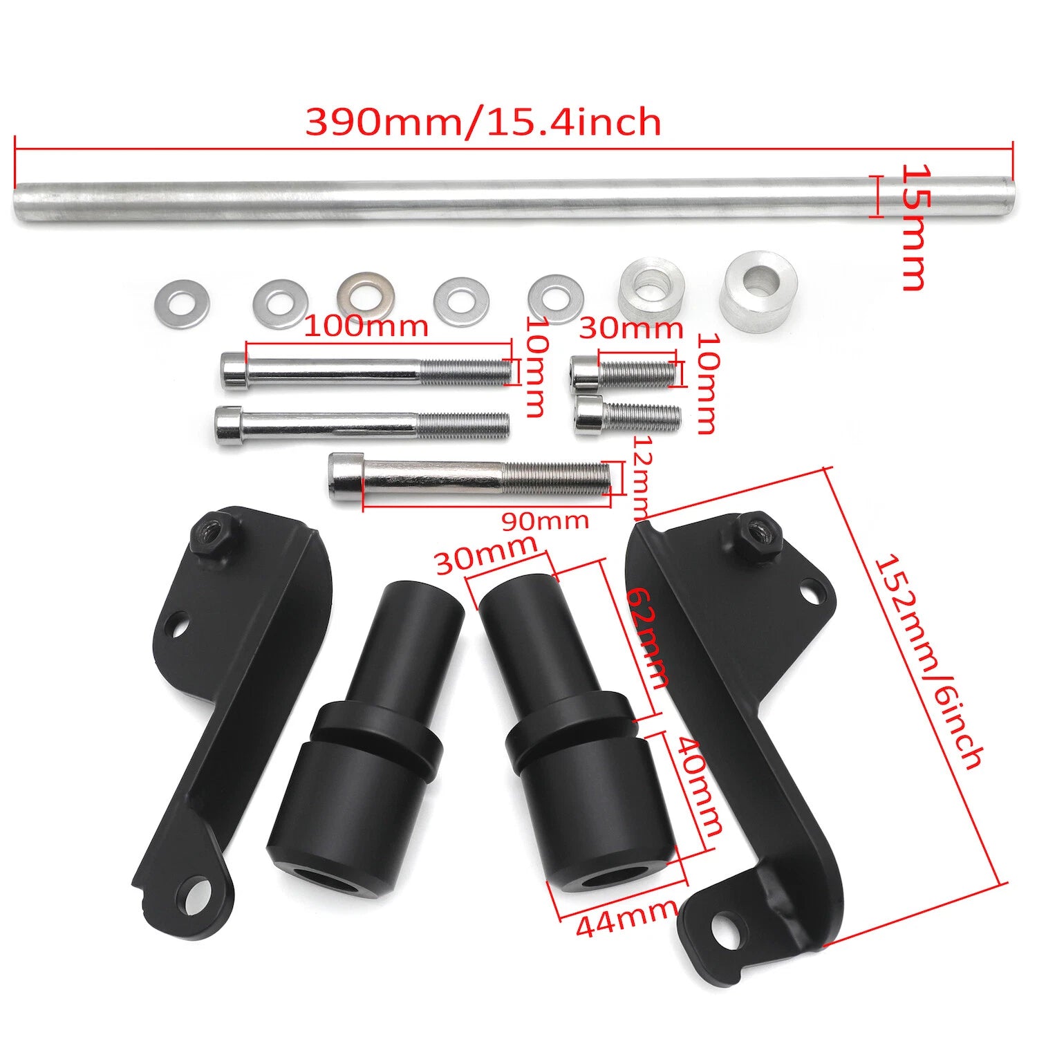 No Cut Frame Slider for Honda CBR600RR (2003–2006) Black