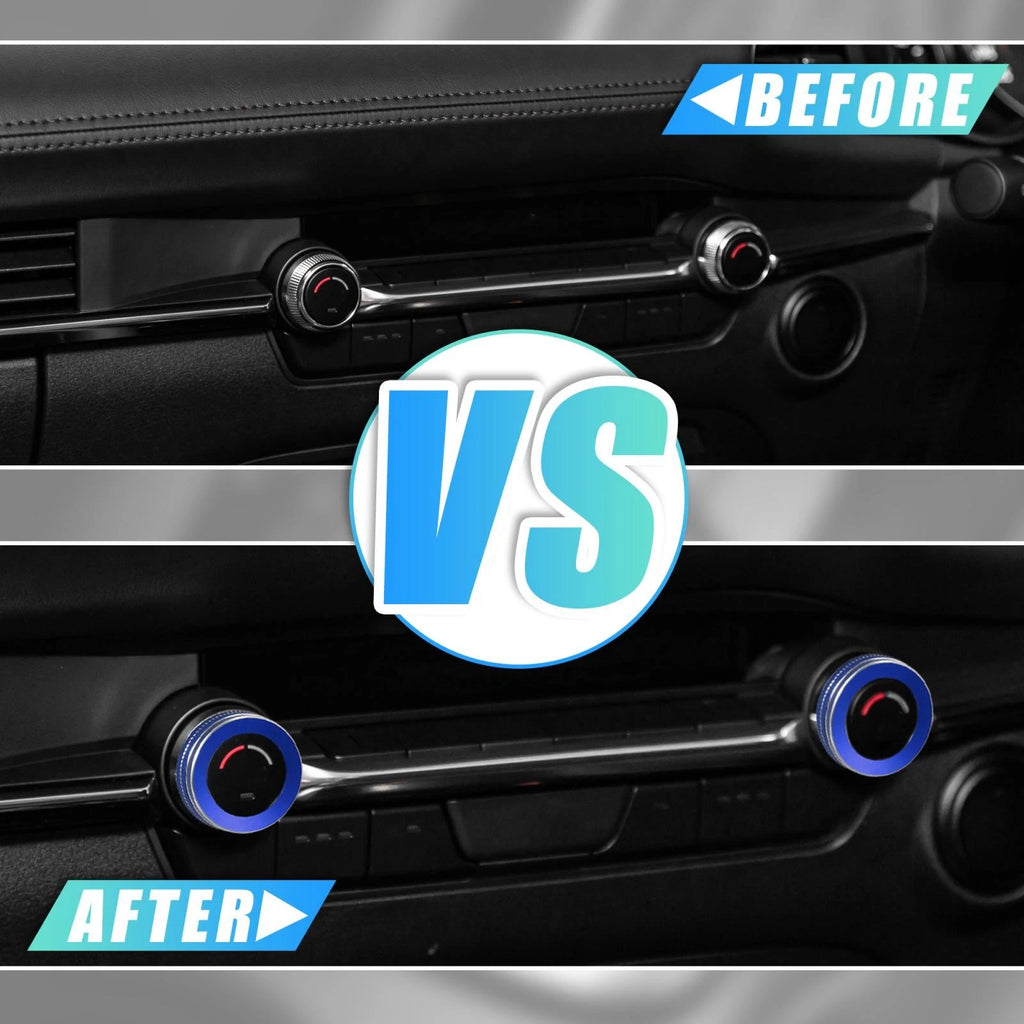 2PC AC Knob Caps Air Conditioner Button Decals for Mazda CX-30 (2020–2024)
