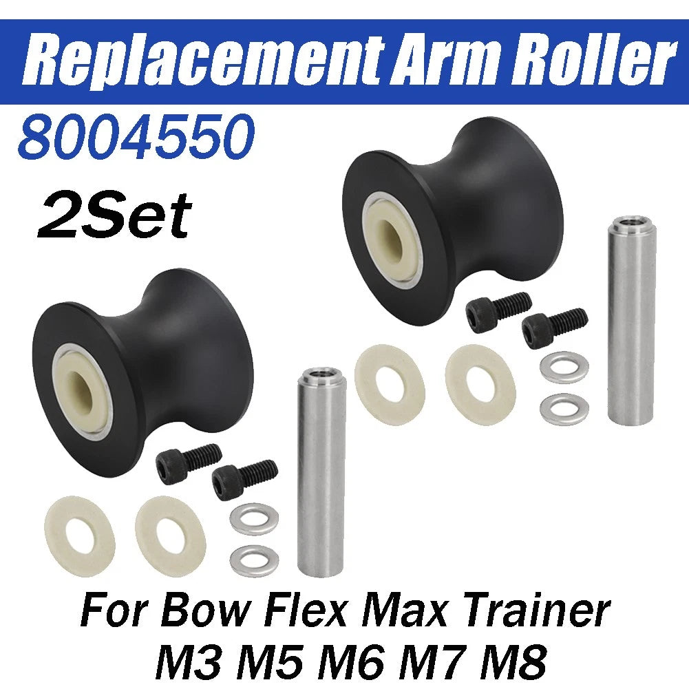 Set of 2 Replacement Arm Rollers for Bow Flex Max Trainer M3 M5 M6 M7 #8004550