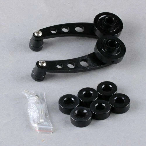 2X Black Aluminum Window Door Cranks for Car SUV (AU)
