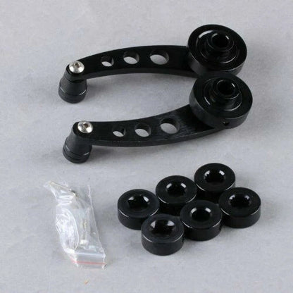 2X Black Aluminum Window Door Cranks for Car SUV (AU)