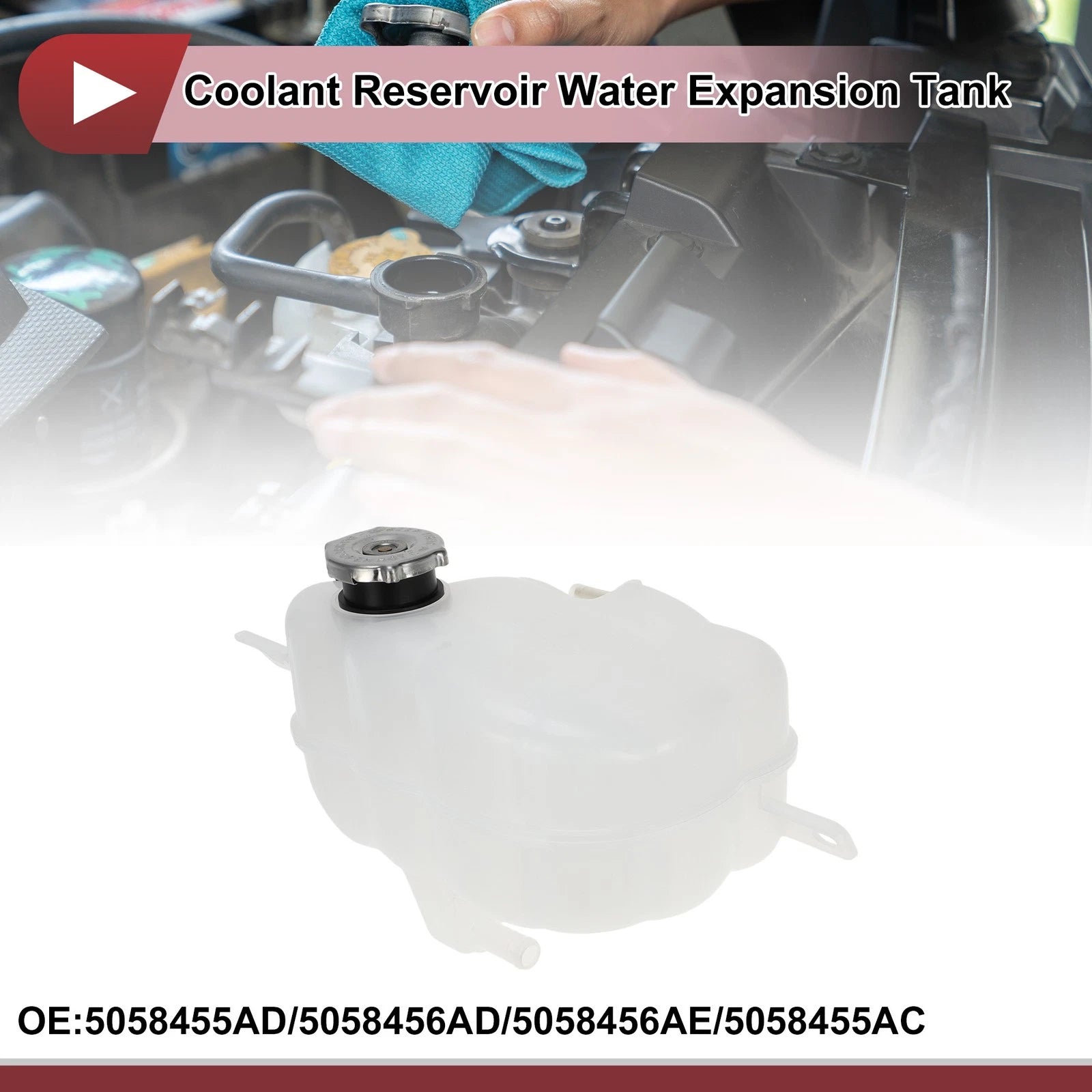 Coolant Expansion Overflow Tank with Cap Replacement for Dodge Journey (2009–2020)