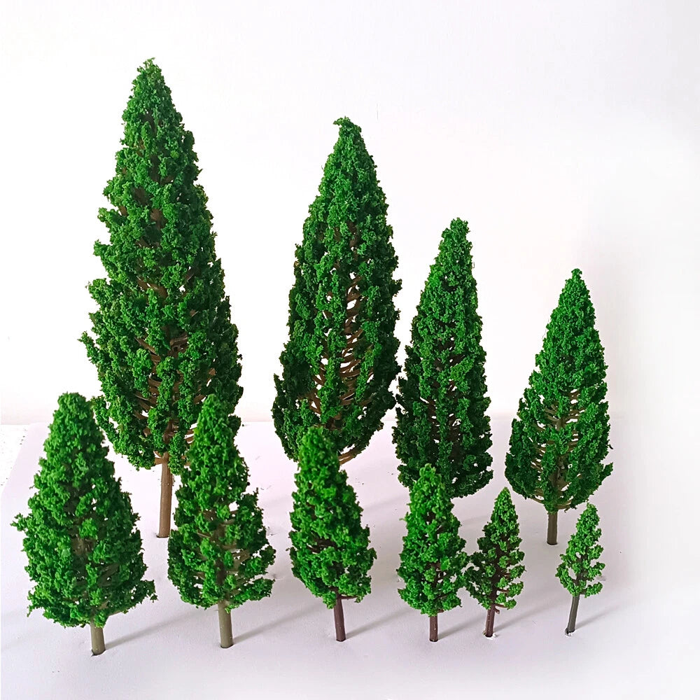 40pcs Model Pine Trees for Railroad Train Landscape Scene