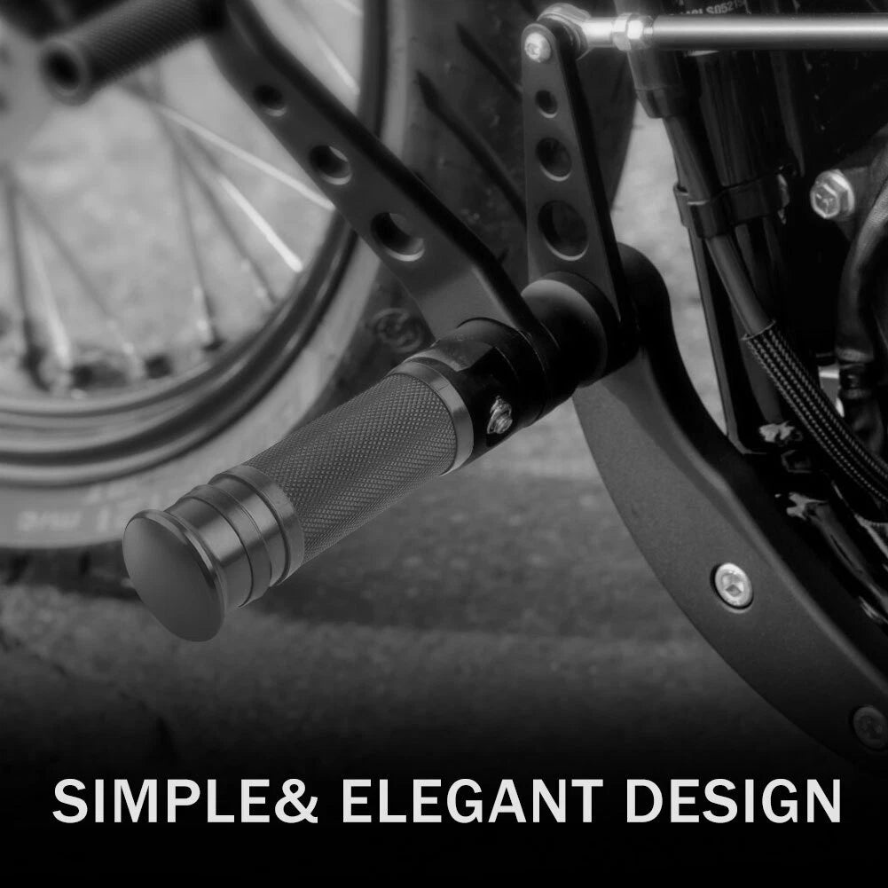 1 Pair Black Aluminum Foot Pegs for Harley