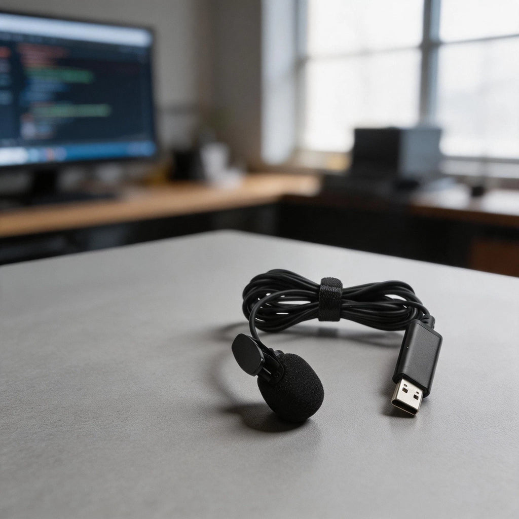 USB Lavalier Microphone for Smartphone and Vehicle Use