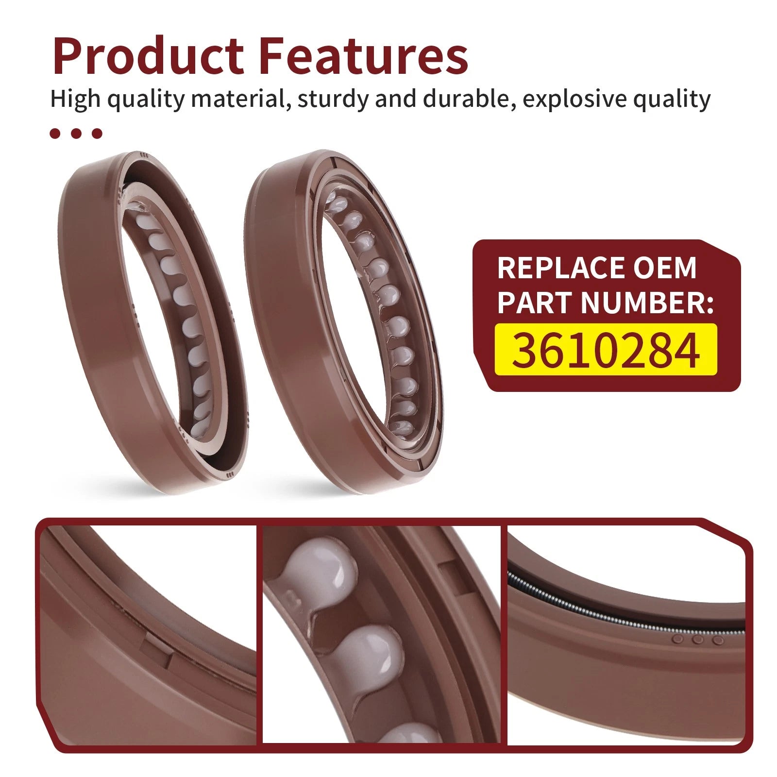 2pc Crankshaft Seal for Polaris Ranger 900 1000 Crew XP (2018–2025) #3610284