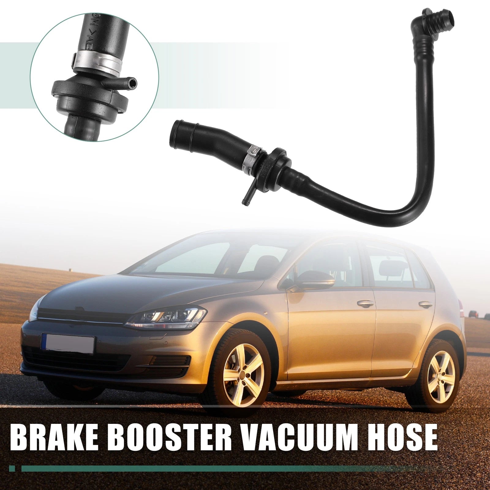 Brake Booster Vacuum Hose Replacement Black for Audi A3 (1997–2003)