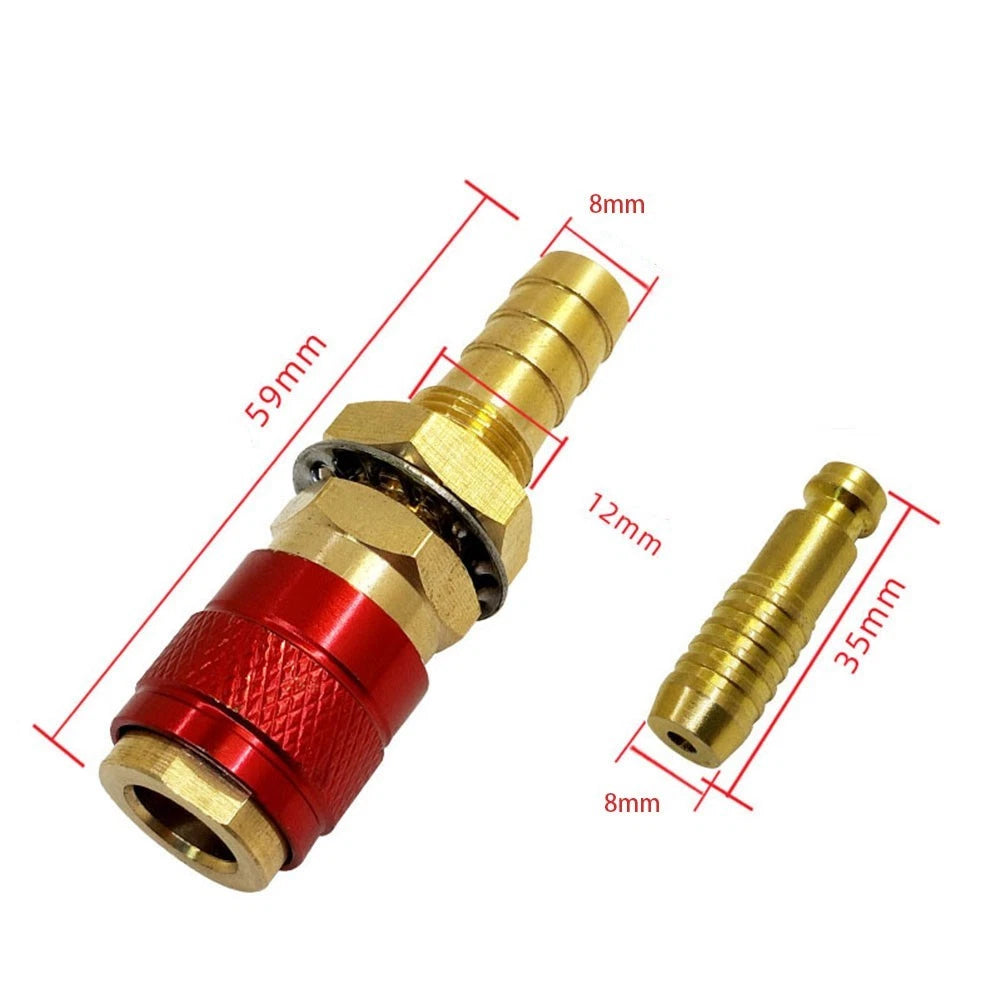 8mm Brass Hose Quick Connector for Gas Water (No specific )