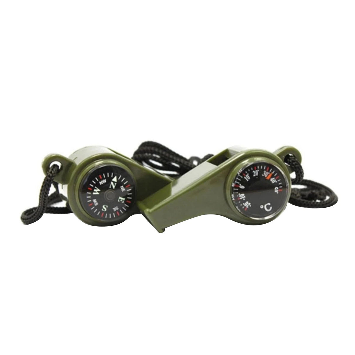2 Pack Loud Whistle with Compass and Thermometer for Emergency Survival Kit