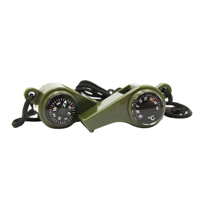 2 Pack Loud Whistle with Compass and Thermometer for Emergency Survival Kit