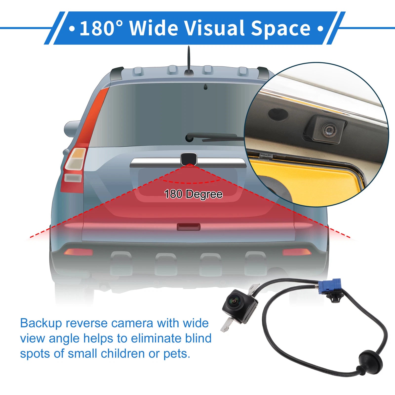 Rear View Camera for Tesla Model S (2017–2023) 120-180°
