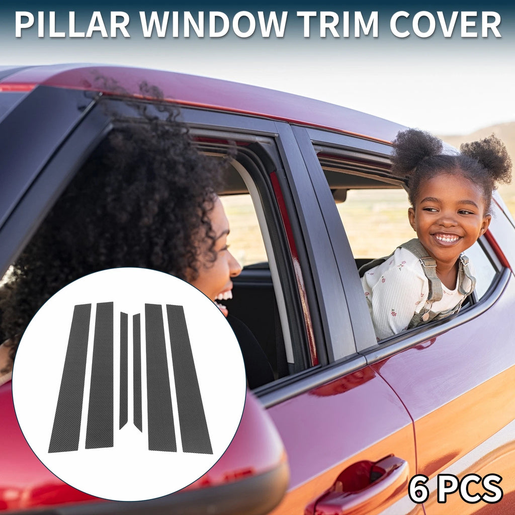 6 Pcs Door Pillar Window Trim Replacement for Toyota Prius (2005–2009)