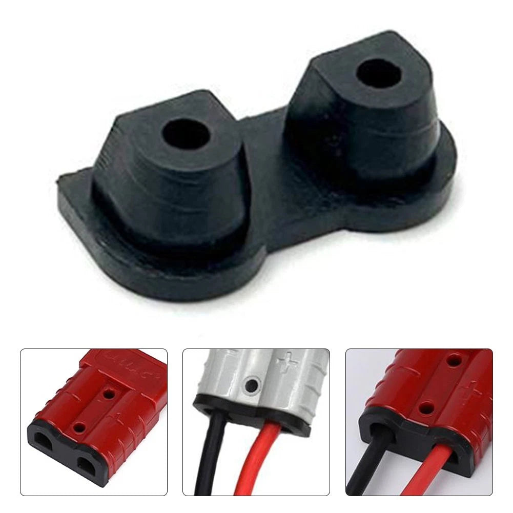 Waterproof 50A Black Dual Hole Cable Gland Insert for Automotive