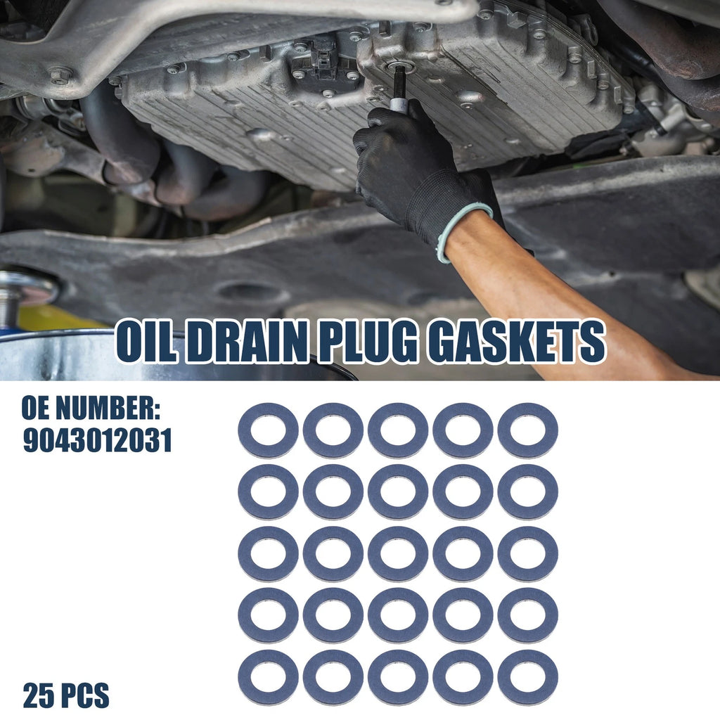25pcs Oil Drain Plug Gaskets 12mm ID Replacement for Toyota 4Runner (1990–2018)