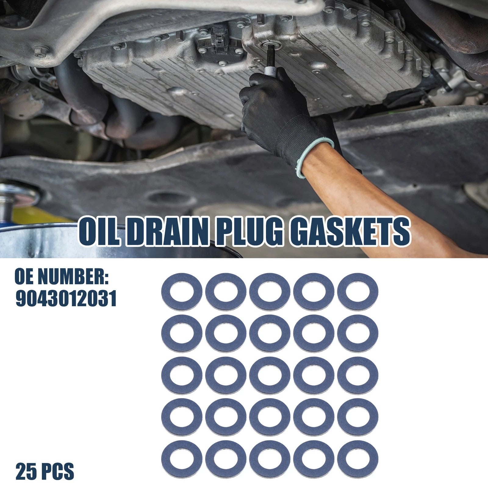 25pcs Oil Drain Plug Gaskets 12mm ID Replacement for Toyota 4Runner (1990–2018)