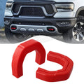 Red ABS Front Tow Hook Covers for RAM Trucks