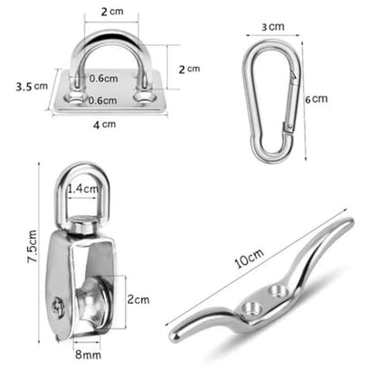 All in One Stainless Steel Pulley Kit for Garden Work and Construction