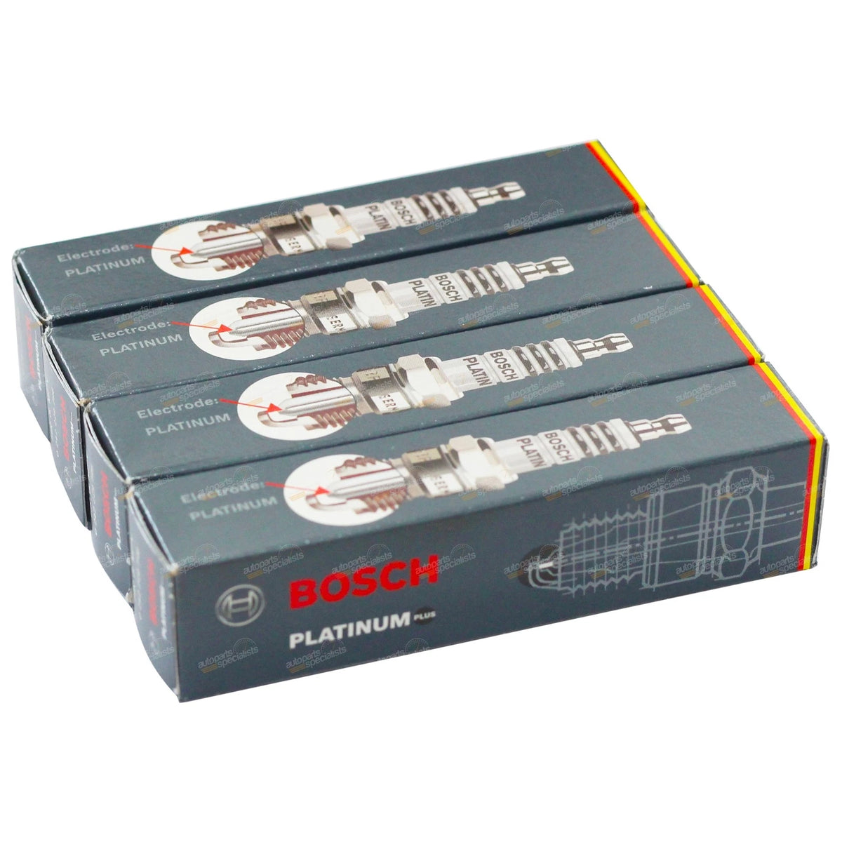 Set of 4 Bosch Spark Plugs for Mazda 626 GE 1992–1997 (FS 2.0L)