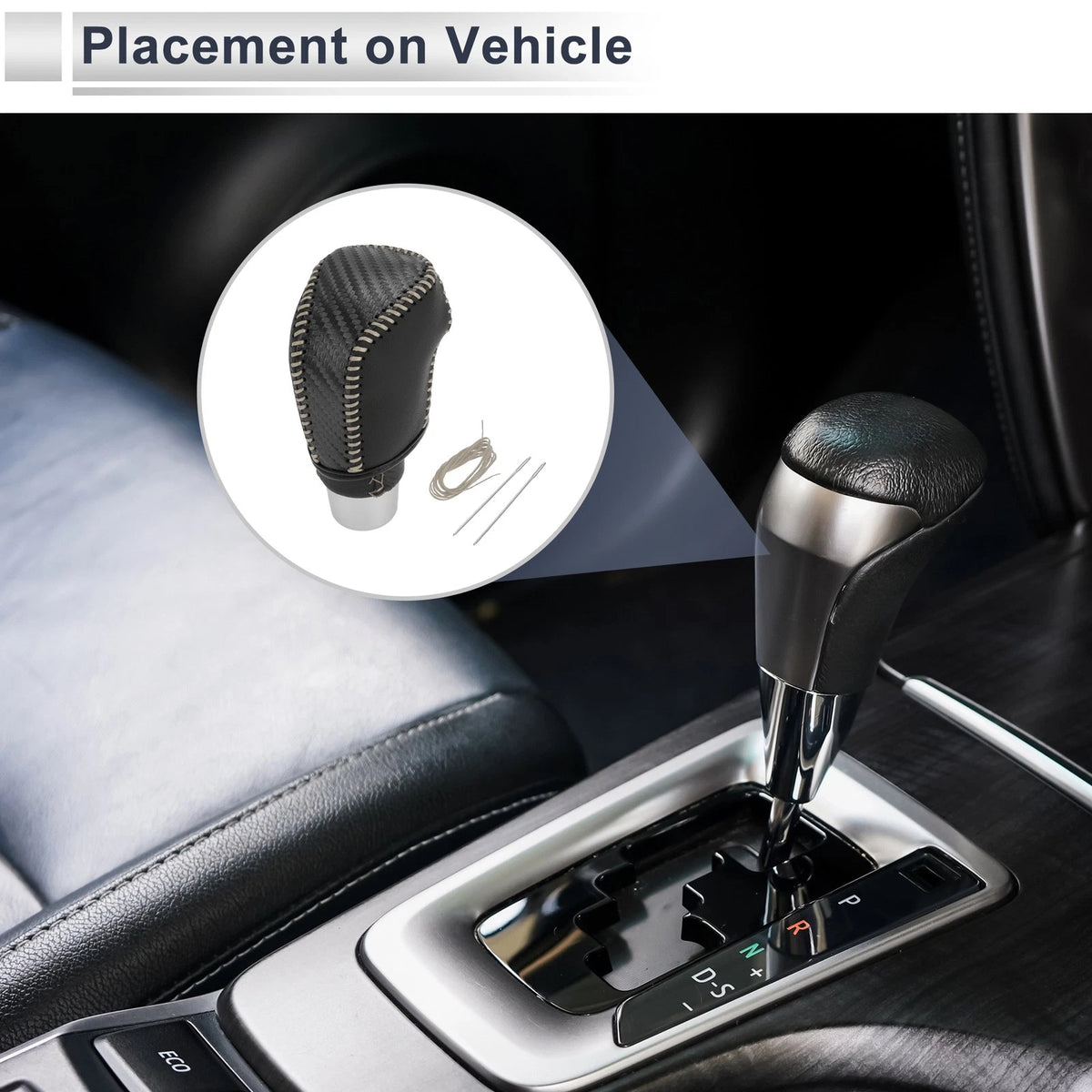 Gear Shift Knob Cover Replacement for Toyota Camry (2019–2022) Black Carbon