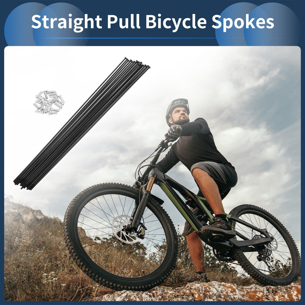 Straight Pull Bicycle Spokes 245mm Replacement for 20in Wheel (245mm)