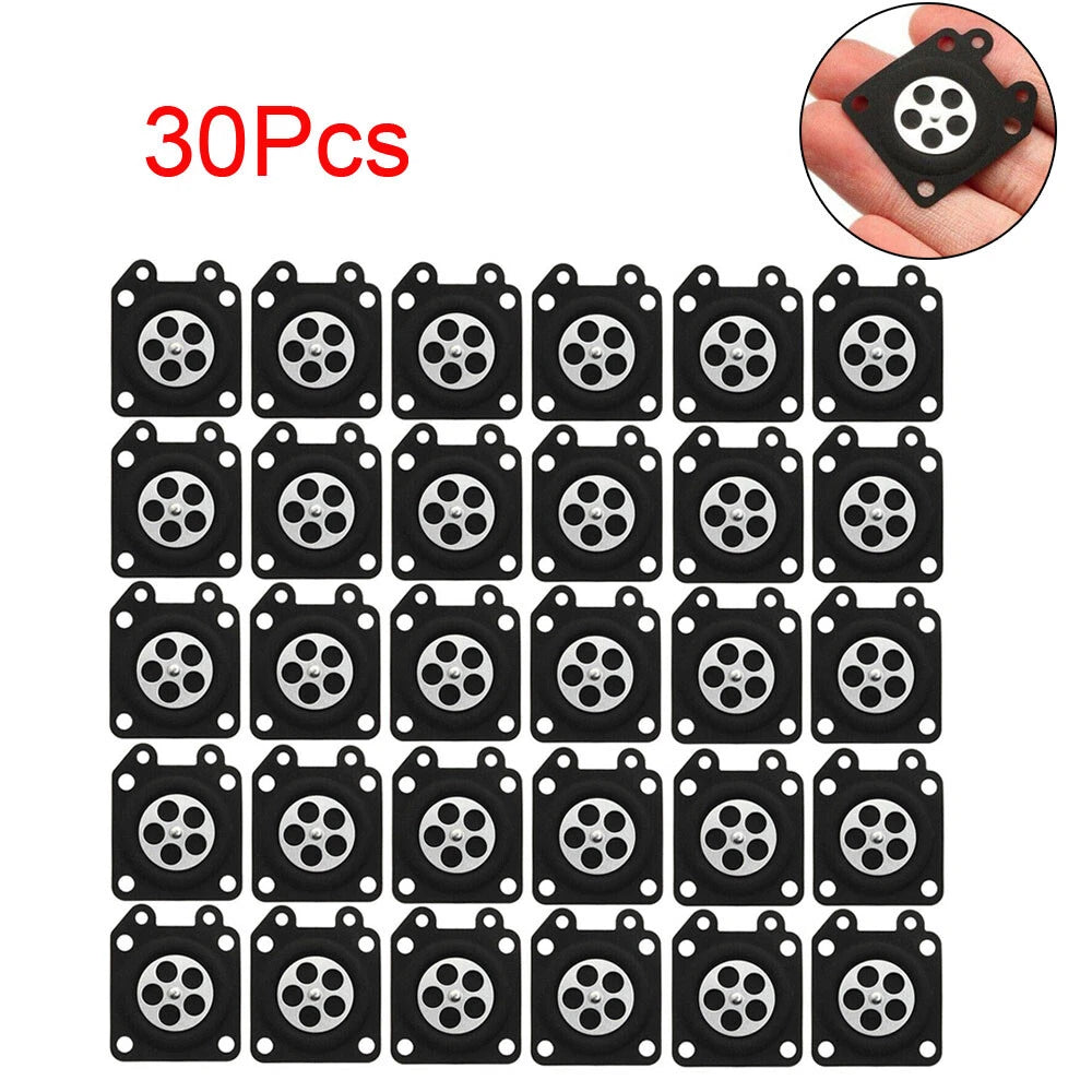 30Pcs Carburetor Diaphragm Gasket for Walbro WA WT WTA WY WYJ (95-526, 95-526-9)