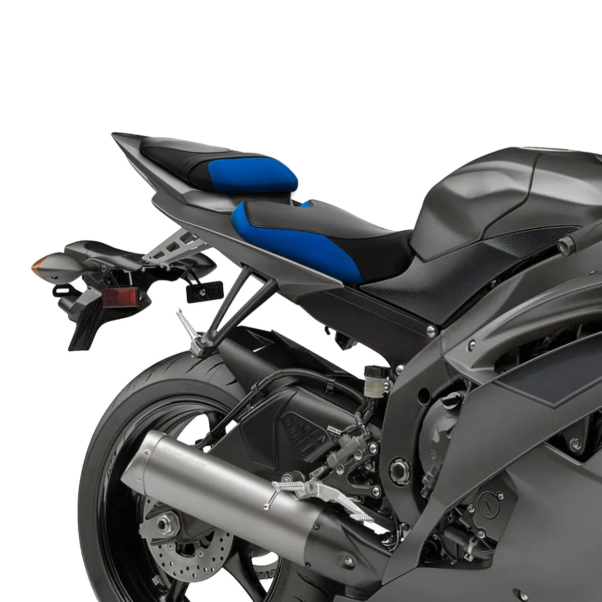 Rider Driver & Passenger Seats for Yamaha YZF R6 (2008–2016) Black Blue