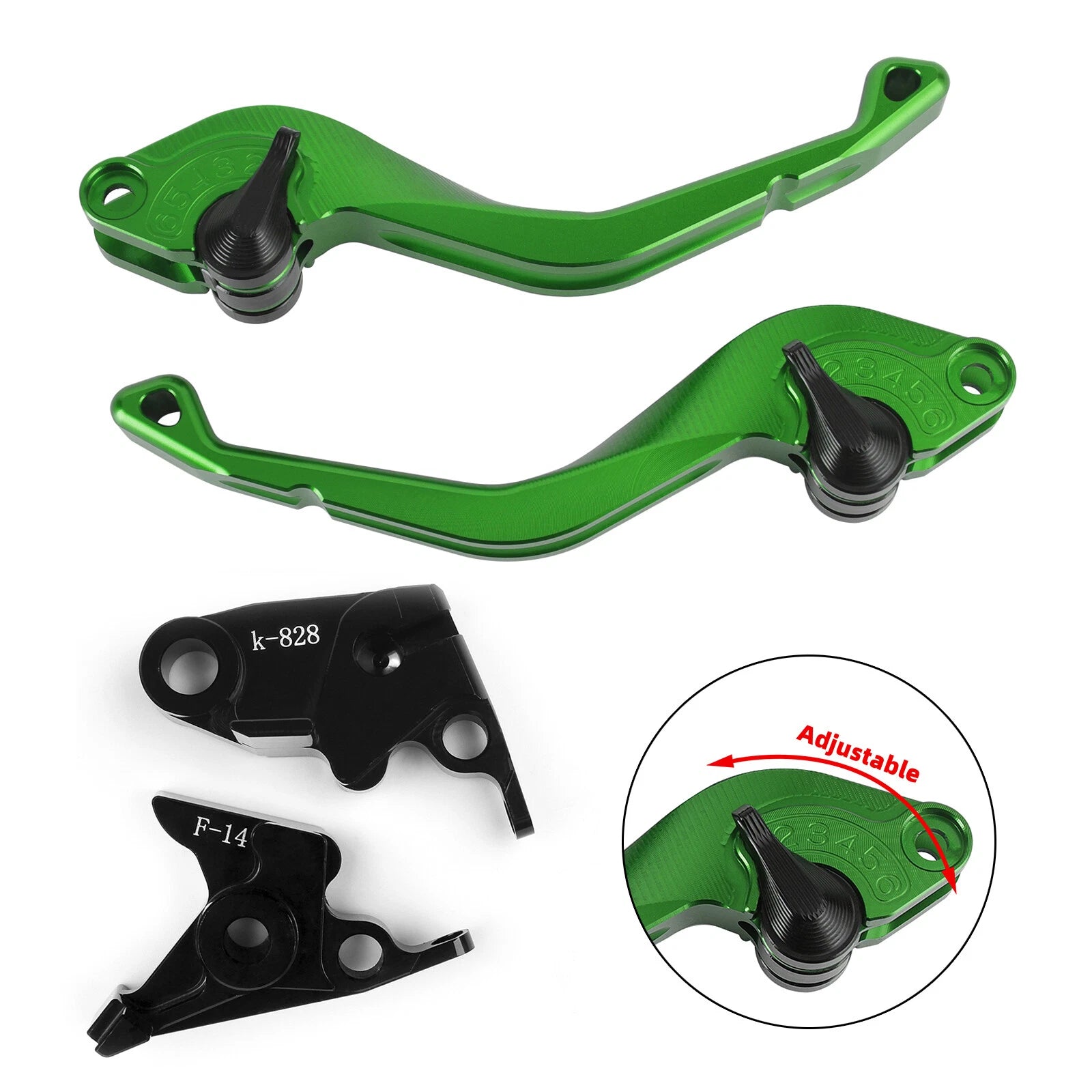 CNC Short Clutch Brake Lever for Kawasaki ZZR600 ZX6R ZX9R ZX10R Z1000 (1990–2023)