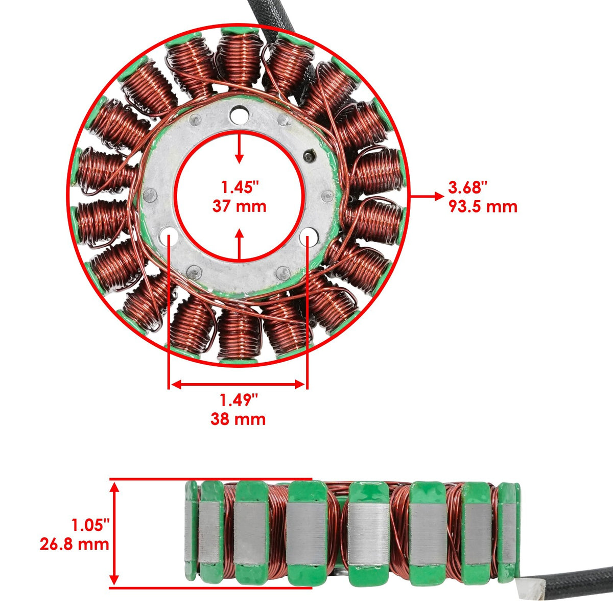 Caltric Stator Replacement for Suzuki GS500F (2004–2009)