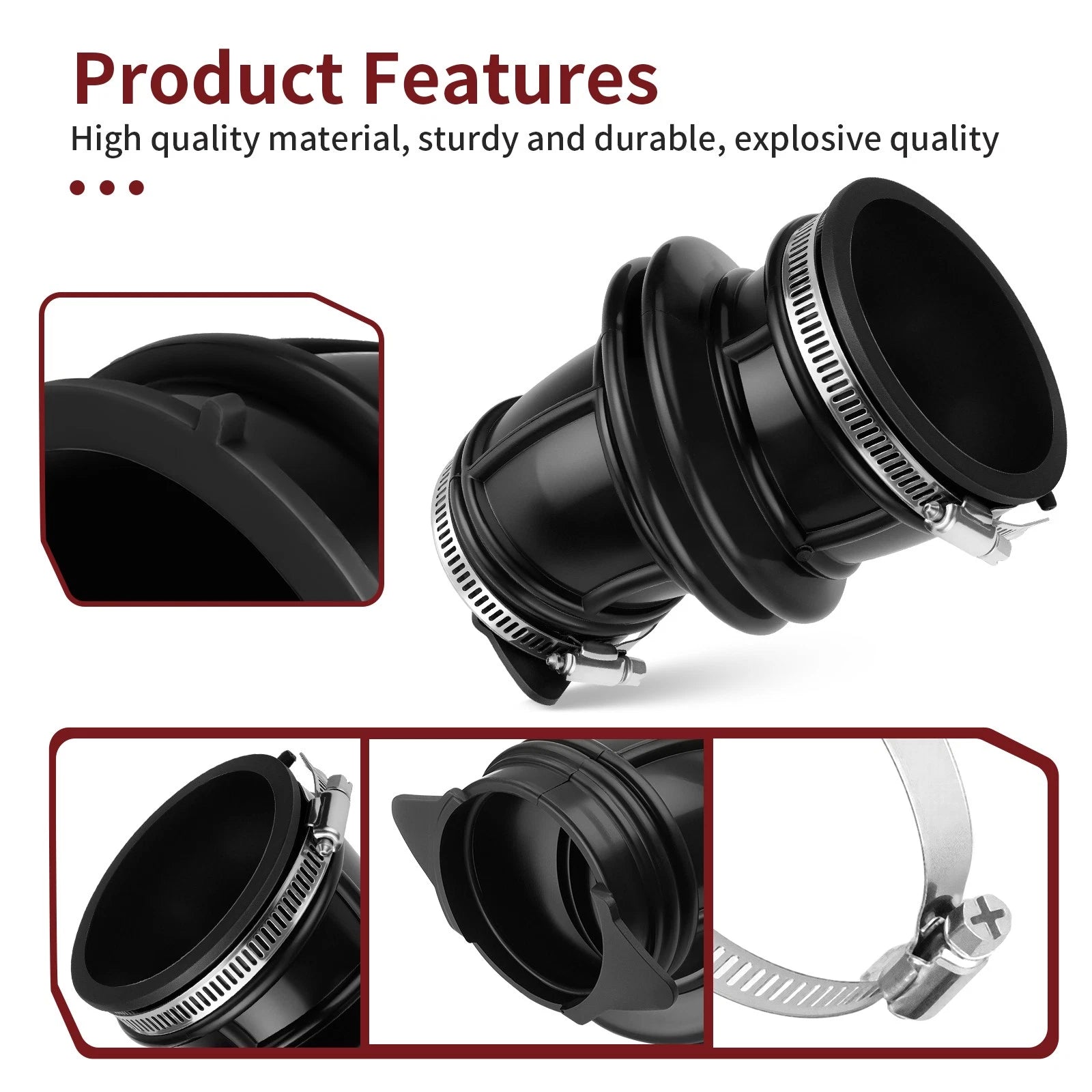 Air Cleaner Intake Boot & Clamp for Polaris RZR 4 800 (2011–2014)