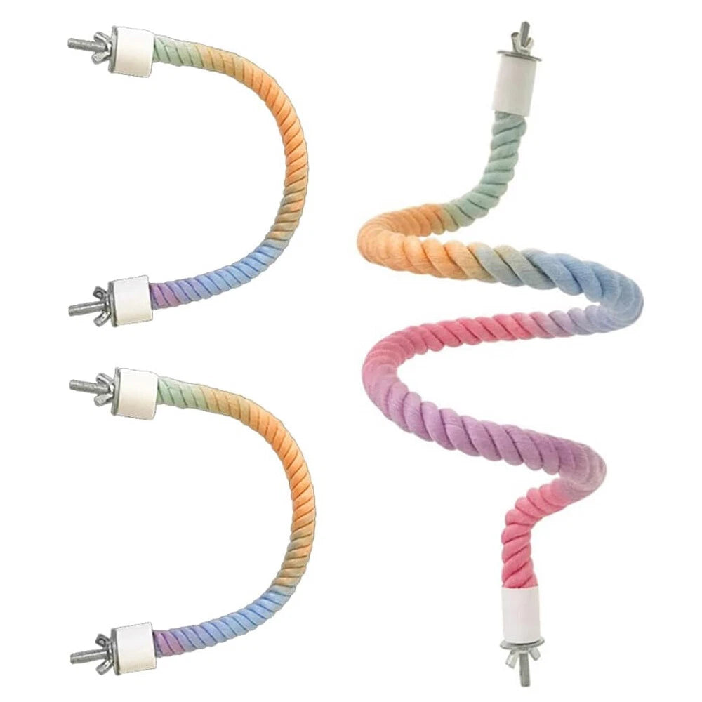 3pcs High quality Bird Rope Perches for Cages, for Swings, Ladders & Playtime