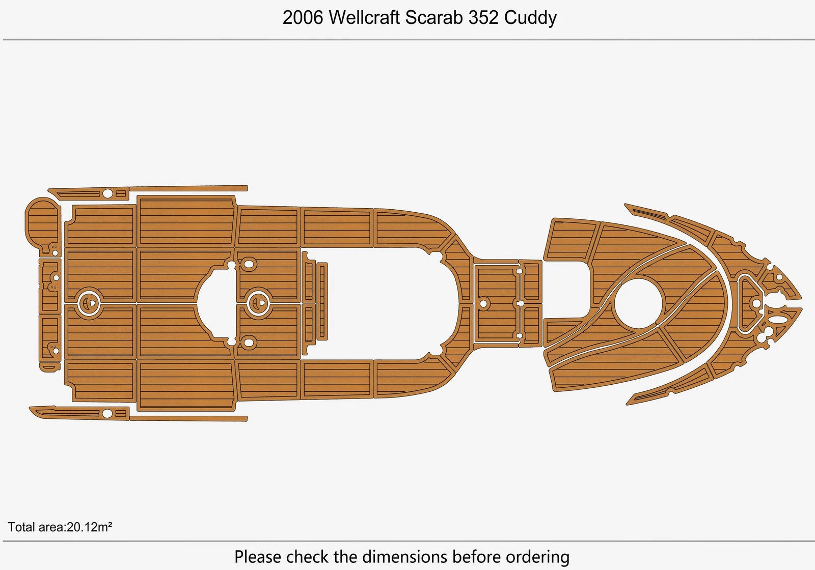 Seadek EVA Flooring for Wellcraft Scarab 352 Cuddy (2006)