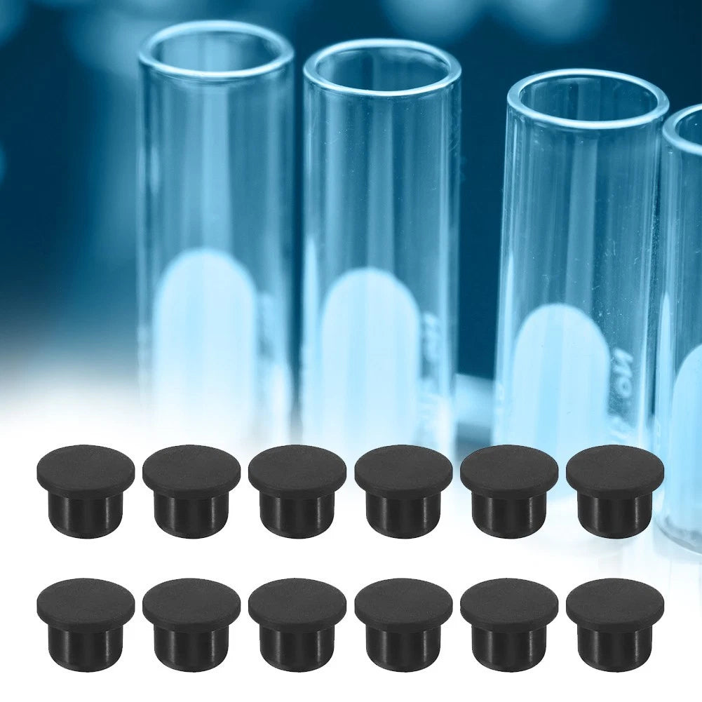 Black Flexible Silicone Stopper for Holes 10-14 mm