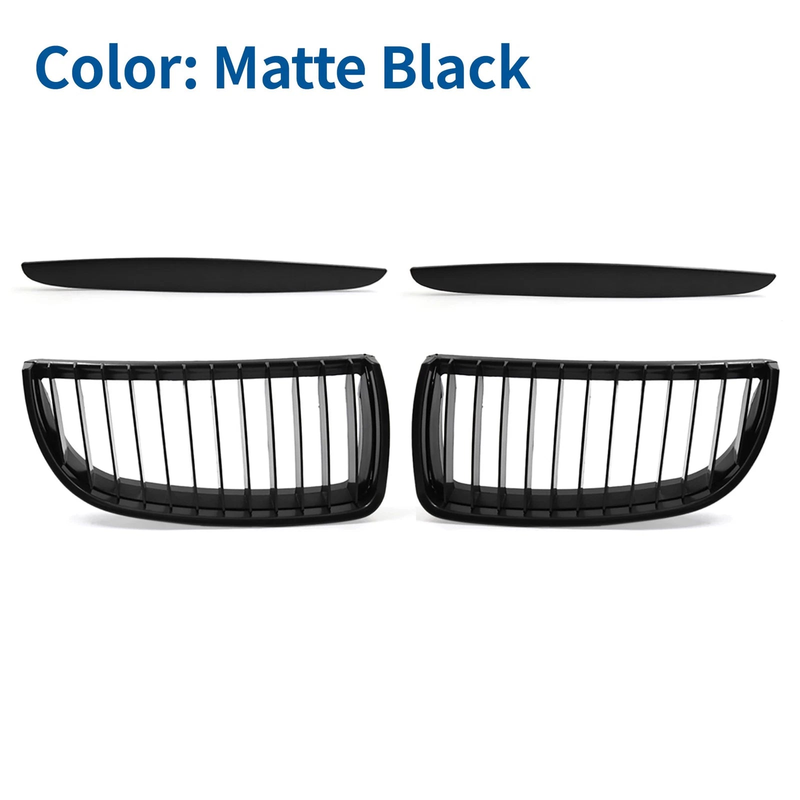 Front Hood Bumper Grille for BMW 325i E90 (2006–2011) Black Pair