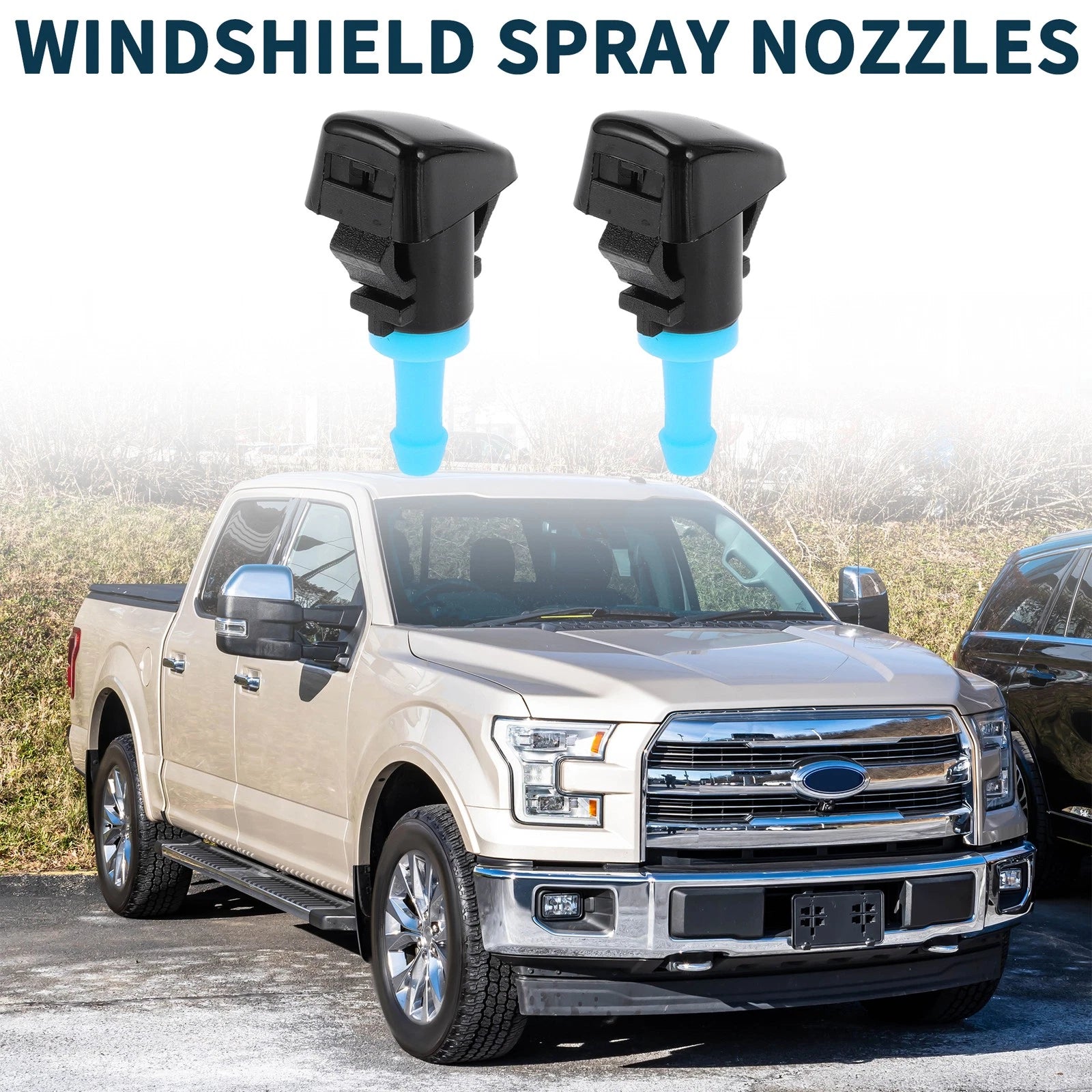 Front Windshield Washer Nozzles Pair for Dodge Durango (2004–2009)