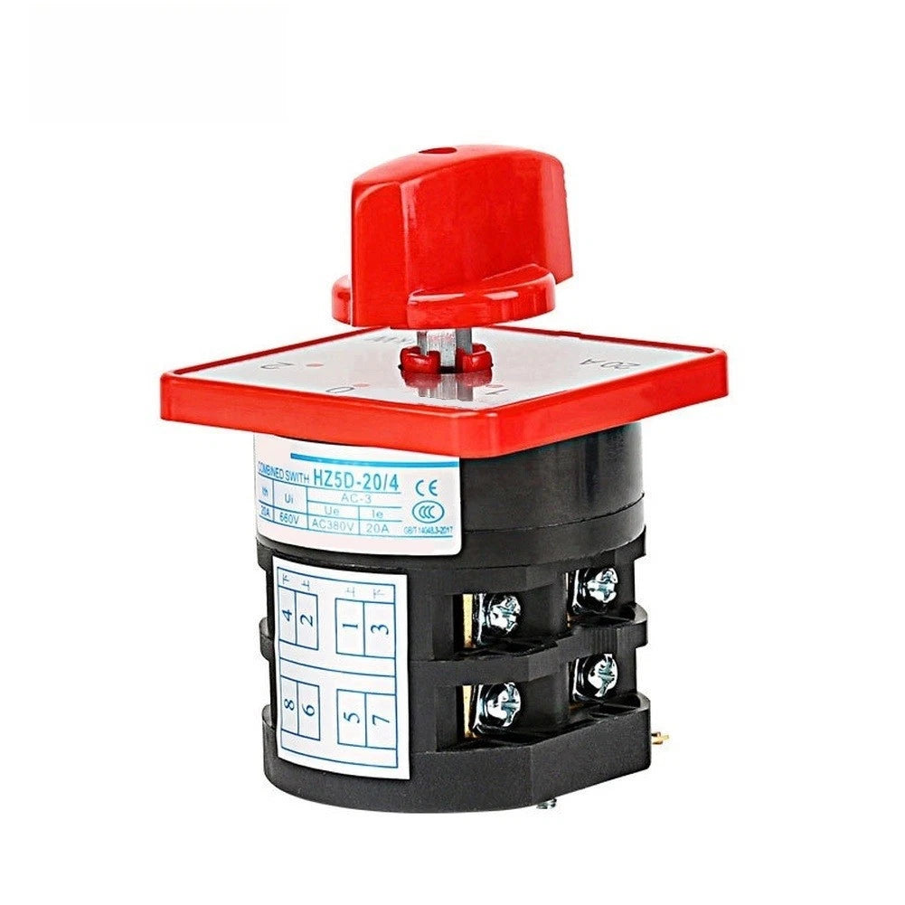 Double Pole Changeover Switch HZ5D20/4M04.2 20A AC380V (1-0-2)