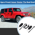 Tie Rod End Links Kit Front Inner Outer 6 Piece for Jeep Dodge (2005–2018)